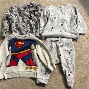 Baby Boy Sweatshirt Bundle 9-12